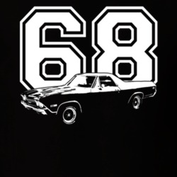 1968 Chevy El Camino Side View Year T Shirt