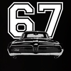 1967 Mercury Cougar Grill View Year Dark Shirt