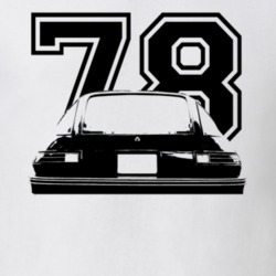 1978 AMC Pacer Rear View Black Graphic With Year Light T Shirt