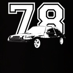 1978 AMC Pacer Side View With Graphic With Year Dark T Shirt