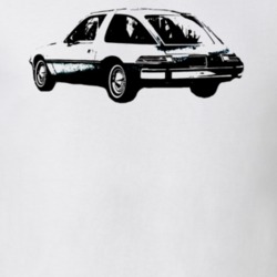 1976 AMC Pacer Side View Black Graphic Light T Shirt