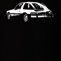 1976 AMC Pacer Side View White Graphic Dark T Shirt