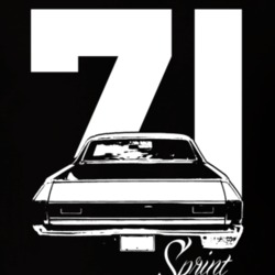 1971 GMC Sprint Rear With Year and Model Dark Shirt