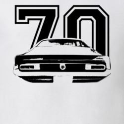 1970  MAVERICK GRABBER Rear View With Year Light Shirt