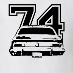 1974  MAVERICK GRABBER Rear View With Year Light Shirt
