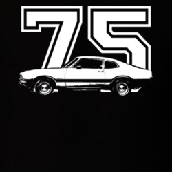 1975  MAVERICK GRABBER Side View With Year Dark Shirt