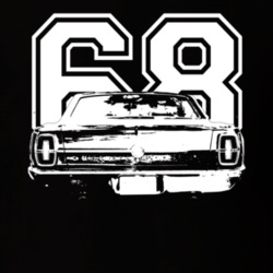 1968  TORINO GT Rear View With Year Dark Shirt