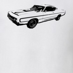 1969  TORINO  TALLADEGA Side View Light Shirt