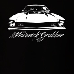 1970  MAVERICK GRABBER Grill View With Model Dark Shirt