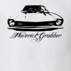 1970  MAVERICK GRABBER Grill View With Model Light Shirt