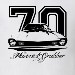 1970  MAVERICK GRABBER Grill View With Year And Model Light Shirt