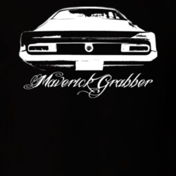1970  MAVERICK GRABBER Rear View With Model Dark Shirt