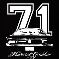 1971  MAVERICK GRABBER Rear View With Year And Model Dark Shirt