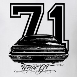 1971  TORINO GT Rear View With Year And Model Light Shirt