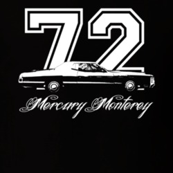 1972 MERCURY MONTEREY Side View With Year and Model Dark Shirt