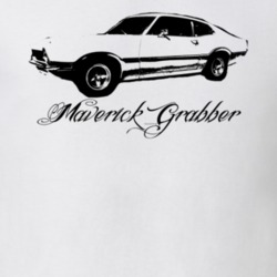 1973  MAVERICK GRABBER Side View With Model Light Shirt