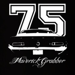 1975  MAVERICK GRABBER Rear View With Year And Model Dark Shirt