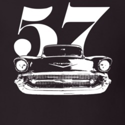 1957 Classic Grill View With Year Dark Shirt