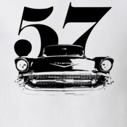 1957 Chevy Classic Grill View With Year Shirt