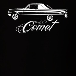 1963 MERCURY COMET Side View With Model Name Dark Shirt