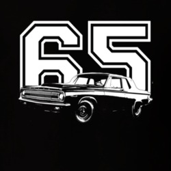 1965 DODGE CORONET 426 HEMI Side View With Year Dark Shirt