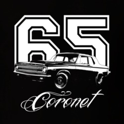 1965 DODGE CORONET 426 HEMI Side View With Year And Model Name Dark Sh