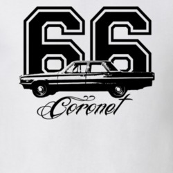 1966 DODGE CORONET 426 HEMI Side View With Year And Model Name 2 T Shi