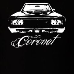 1968 DODGE CORONET 426 HEMI Grill View With Model Name Dark Shirt