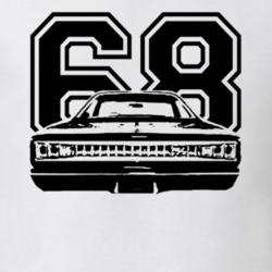 1968 DODGE CORONET 426 HEMI Rear View With Year Light Shirt