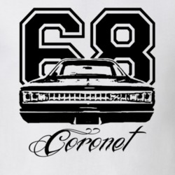1968 DODGE CORONET 426 HEMI Rear View With Year And Model Name Light S