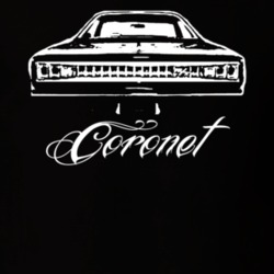 1968 DODGE CORONET 426 HEMI Rear View With Model Name Dark Shirt