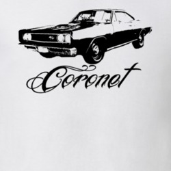 1968 DODGE CORONET 426 HEMI Side View With Model Name Light Shirt