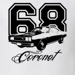 1968 DODGE CORONET 426 HEMI Side View With Year And Model Name Light S
