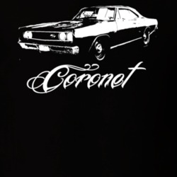 1968 DODGE CORONET 426 HEMI Side View With Model Name Dark Shirt