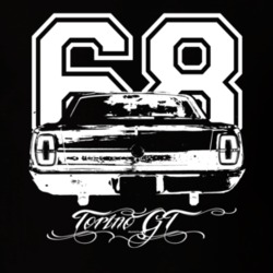 1968  TORINO GT Rear View With Year And Model Name Dark Shirt