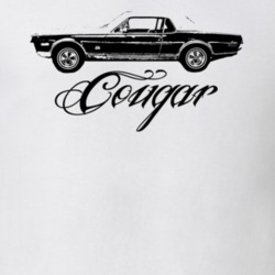 1968 MERCURY COUGAR GT Side View With Model Name Light Shirt