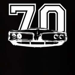 1970 DODGE CORONET 426 HEMI Grill View With Year Light Shirt