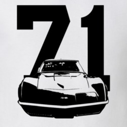 1971 Corvette Stingray Grill View With Year T Shirt