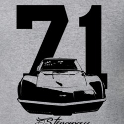 1971 Corvette Stingray Grill View With Model and Year T Shirt