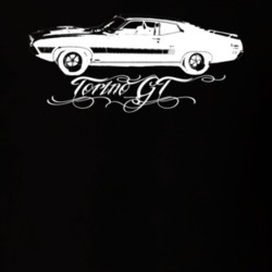 1970 Torino GT Side View With Model Name Dark Shirt