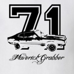 1971  MAVERICK GRABBER Side View With Year And Model Name Light Shirt