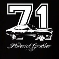 1971  MAVERICK GRABBER Side View With Year And Model Name Dark Shirt