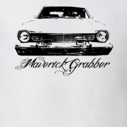 1974  MAVERICK GRABBER Grill View With Model Name Light Shirt