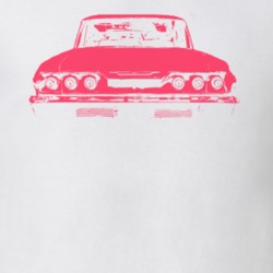 1963 CHEVY IMPALA SS Faded Look Rear View Red Graphic T Shirt