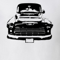 1955 Chevy Pickup Truck Grill View Light Shirt