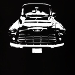 1955 Chevy Pickup Truck Grill View Dark Shirt