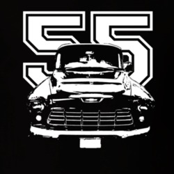 1955 Chevy Pickup Truck Grill View With Year Dark Shirt