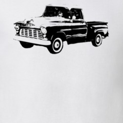 1955 Chevy Pickup Truck Side View Light Shirt