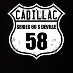 Highway Route Sign 1958 Cadillac Series 60 S Deville Distressed T Shir