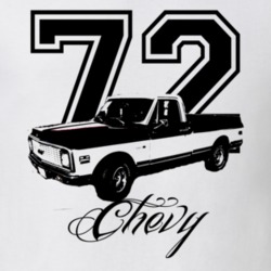 1972 Chevrolet C10 Cheyenne Chevy Pickup Truck Side View With Year And